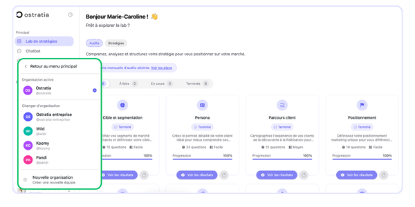 Travailler sur plusieurs projet avec Ostratia